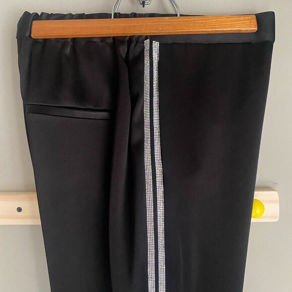 Alice + Olivia Rhinestone Embellished Black Joggers - Picture 7 of 10